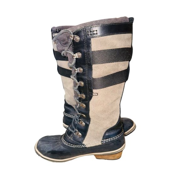 Sorel Conquest Carly II Tall Leather Suede Waterproof Winter Boots Outdoor Snow - Picture 5 of 15